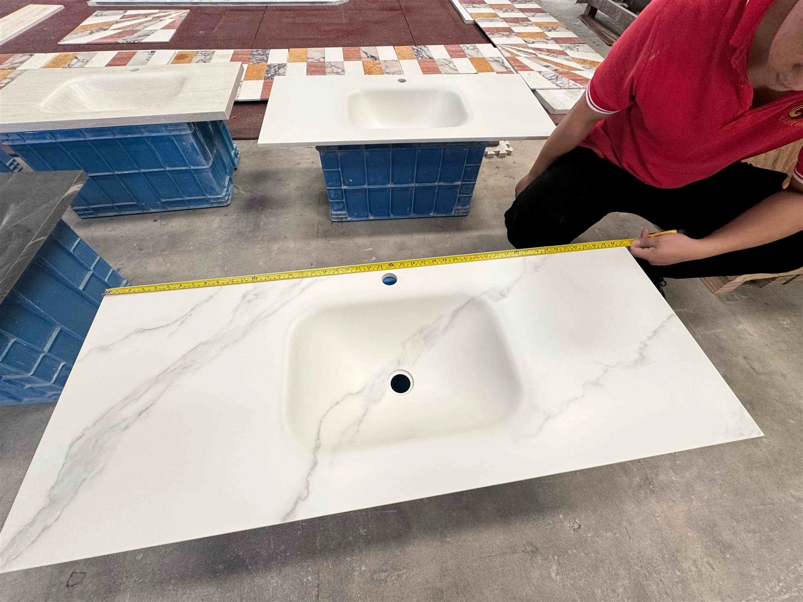 White Marble Hot Bent Vanity Basin White Marble Hot Bent Vanity Basin